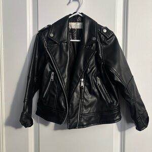 H&M Black Faux Leather Jacket